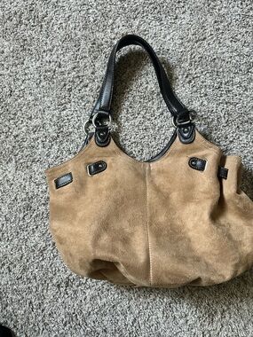 Suede Tote Handbag